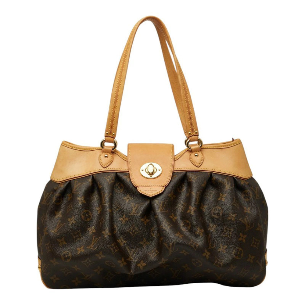 Louis Vuitton Monogram Boetie Handbag Tote Bag Brown Leather